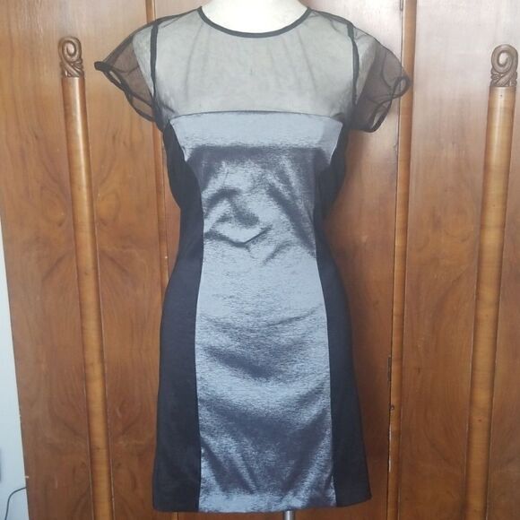 Wishes, Wishes, Wishes Black and Grey Dress, sz 7 - Picture 1 of 5